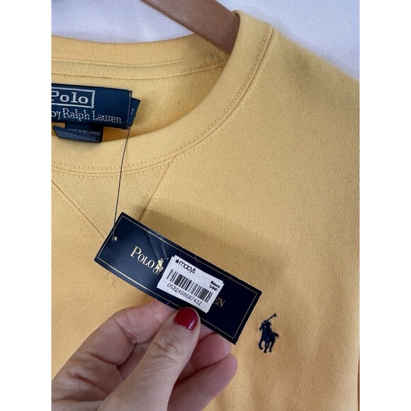 $125 Polo RALPH LAUREN Womens SMALL Sweatshirt Magic FLEECE yellow Sweater NWT - Picture 3 of 7